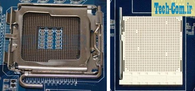 دو مدل سوکت پردازنده نشان داده شده است